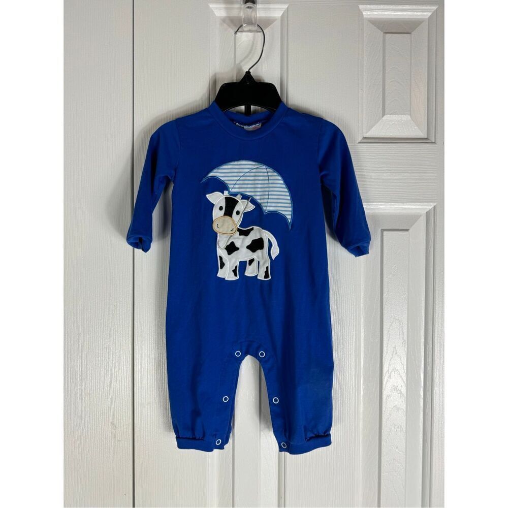 Banana Split Boys Cow Romper Size 3m